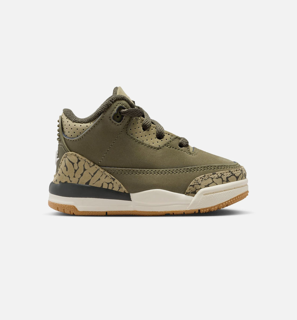 Air Jordan 3 Retro Medium Olive Infant & Toddler Lifestyle Shoes - Medium Olive/Sequoia/Neutral Olive/Sail