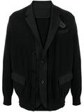 sacai layered button-front cardigan