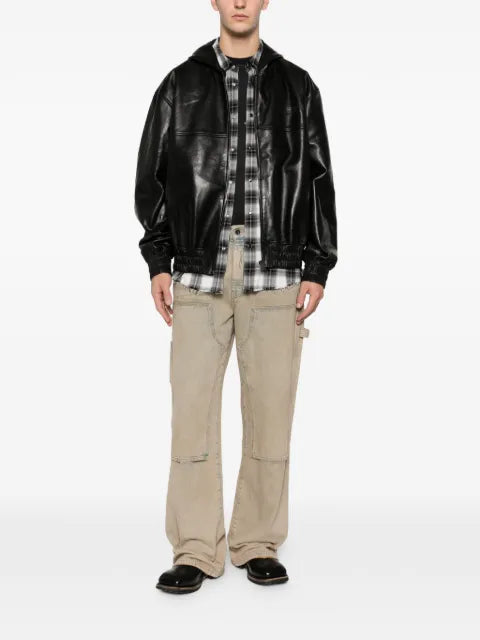 AMIRI leather zip jacket