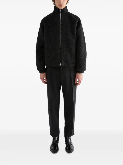 Jil Sander wool fleece zip-up sweatshirt