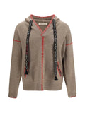 Baziszt contrast-stitch hooded sweater