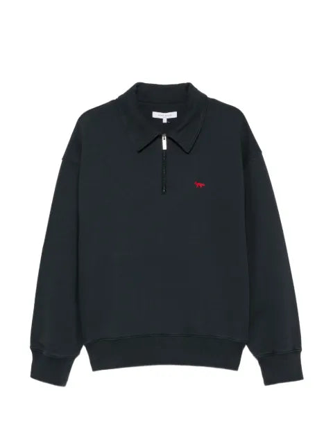Maison Kitsuné fox-patch half-zip sweater