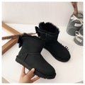Black Elegant Bow Detail Ankle Boots — New Arrival | In Stock