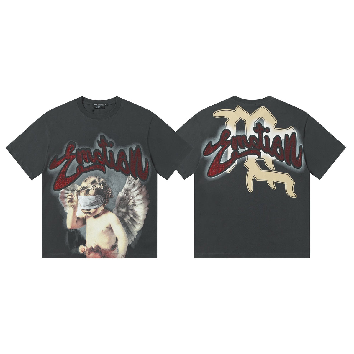 MIXED EMOTION Angel Graphic Short-Sleeve T-Shirt