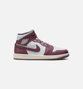 Air Jordan 1 Mid Sky J Mauve Women's Lifestyle Shoes - Pure Platinum/Sky J Mauve/Sail