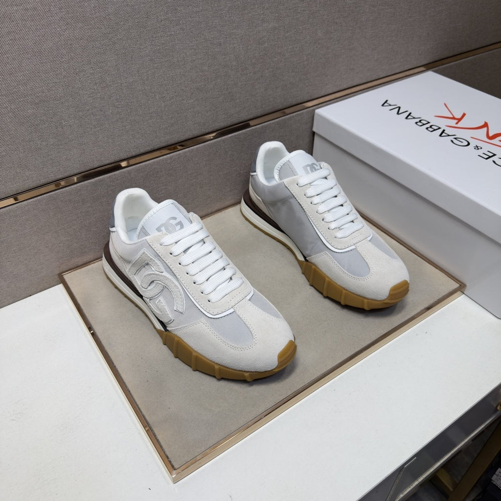 Dolce & Gabbana Men's White Gum Sole Sneakers
