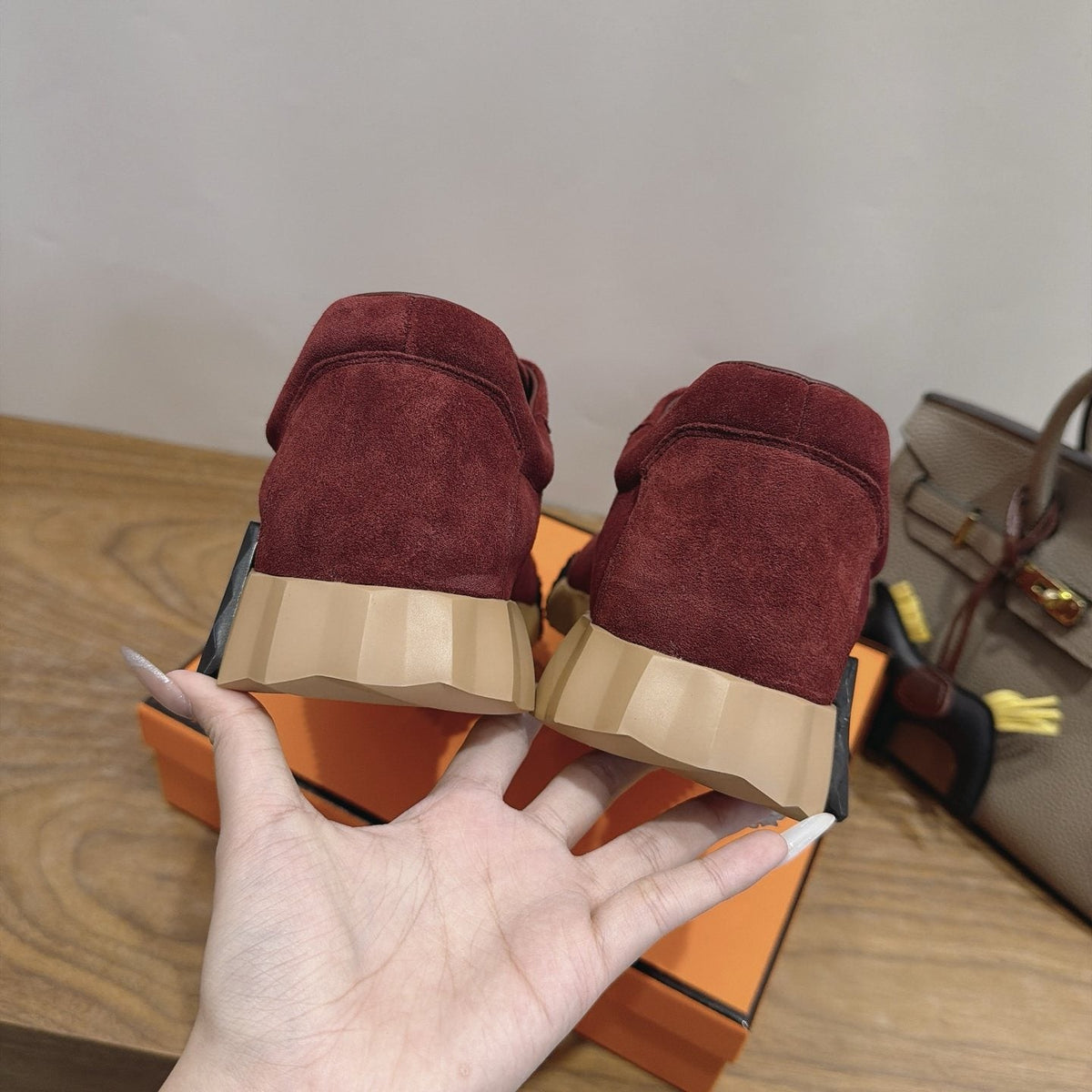 Hermès Paneled Low-Top Sneakers