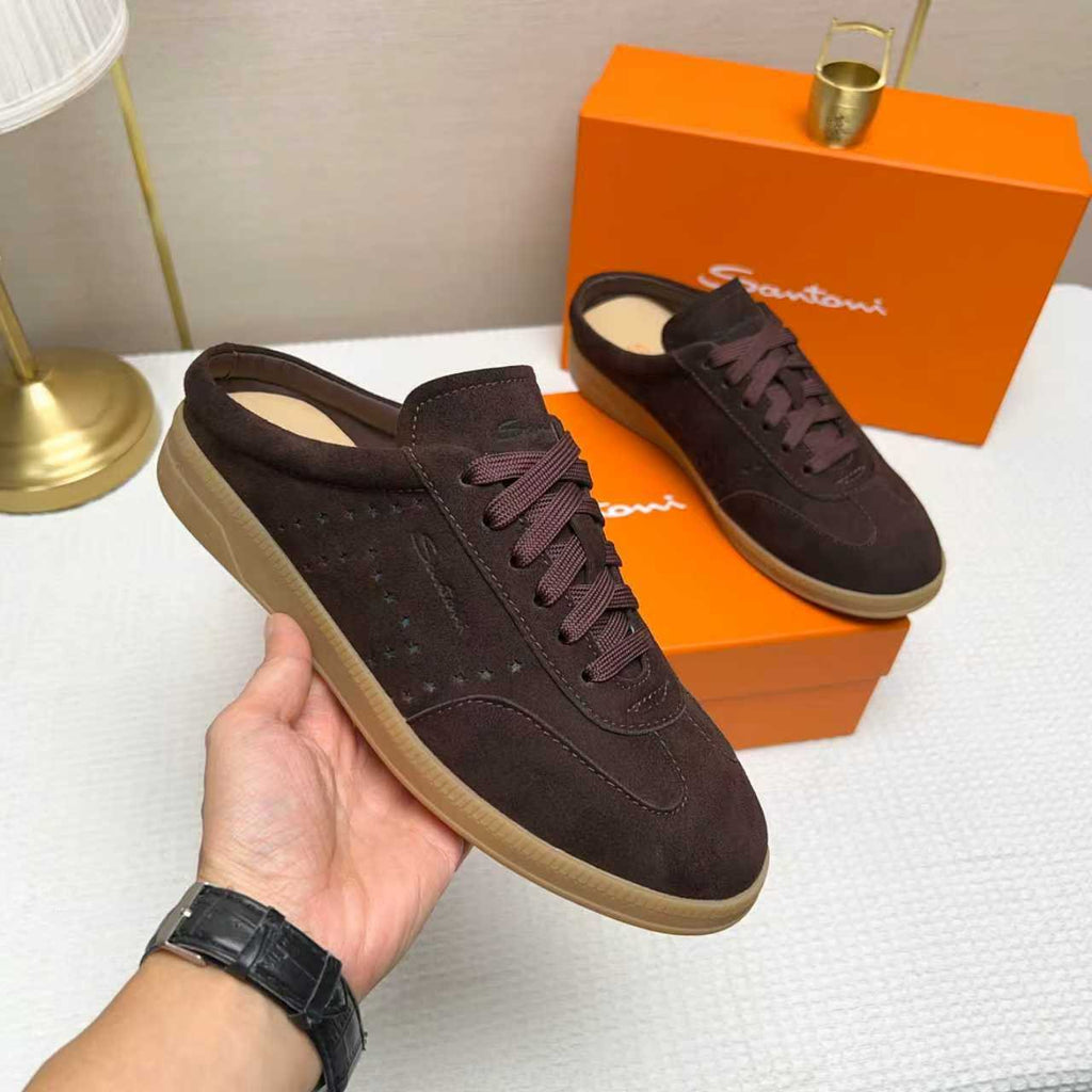 Santoni Perforated Low-Top Sneakers
