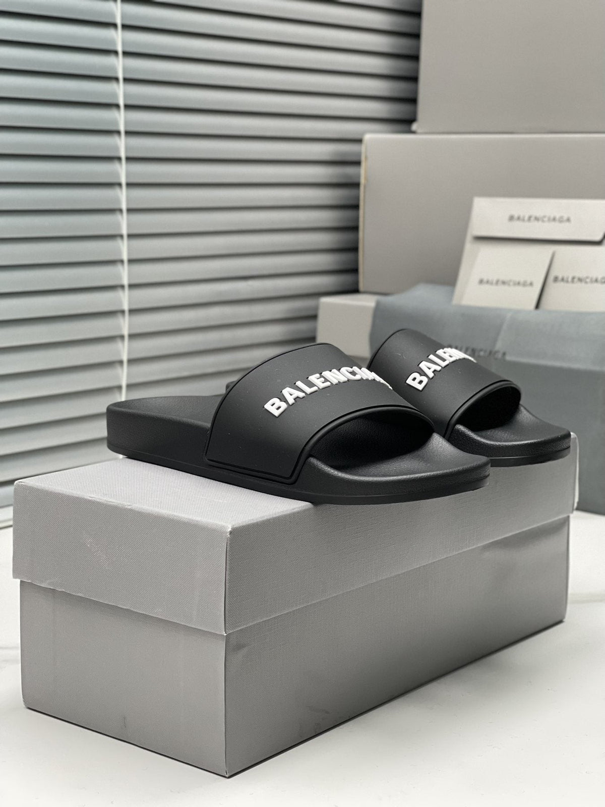 Balenciaga Logo Slide Sandals