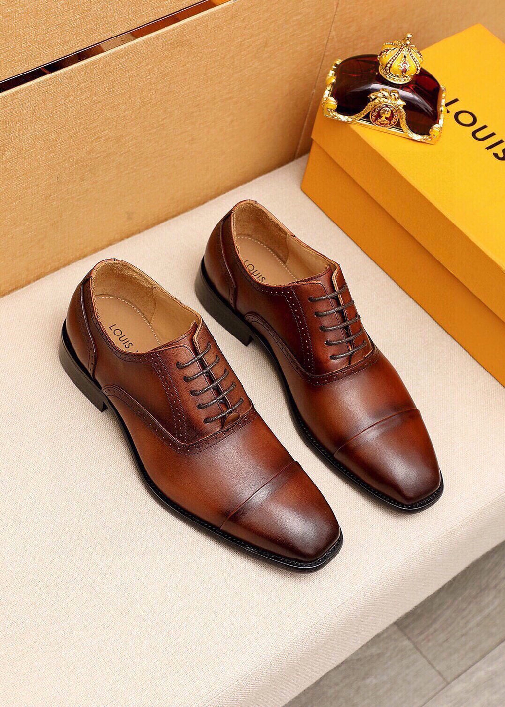 Louis Vuitton Men's Cap-Toe Oxford Dress Shoes